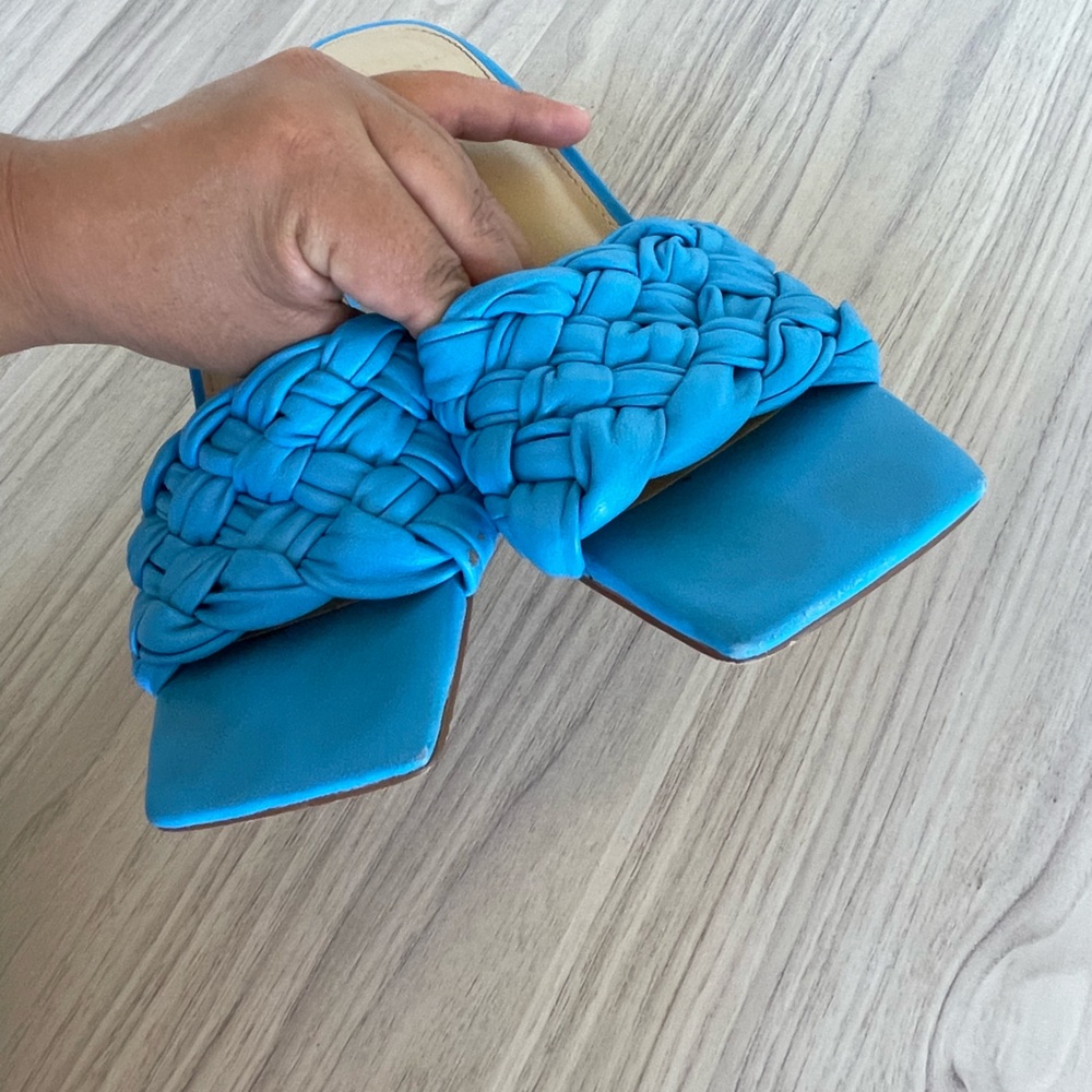 Marc Fisher Vibrant Blue Braided Sandals - Picture 3 of 10